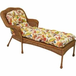 Hot Sale 🥰 Blazing Needles All-weather Chaise Lounge Cushion - 69"l X 21"w X 5"h Haliwell Caribbean 🎉