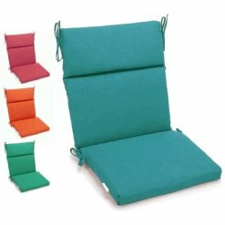 Outlet 🥰 Blazing Needles 3-section Indoor/Outdoor Chair Cushion - 45" X 22" Aqua Blue 👏
