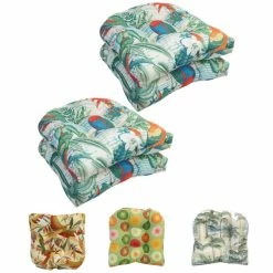 Coupon 👍 Blazing Needles 19-inch U-Shaped Dining Chair Cushions (Set Of 4) El Centro Parrot 😍