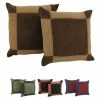 Deals ⭐ Blazing Needles Patchwork Micro-Suede Throw Pillows (Set Of 2) Red Wine ✨