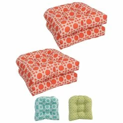 Discount 😀 Blazing Needles 19-inch U-Shaped Dining Chair Cushions (Set Of 4) Titan Kiwi 🎁