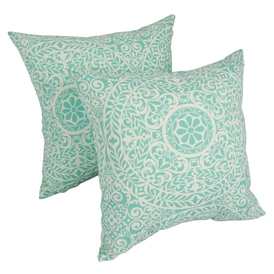 Brand new β¨ Blazing Needles Solarium Tablita Aqua 17-inch Indoor/Outdoor Throw Pillows (Set Of 2) π