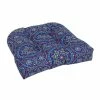 Buy 🔔 Blazing Needles 19-inch U-Shaped Spun Polyester Outdoor Tufted Dining Chair Cushion Alden Confetti 😀