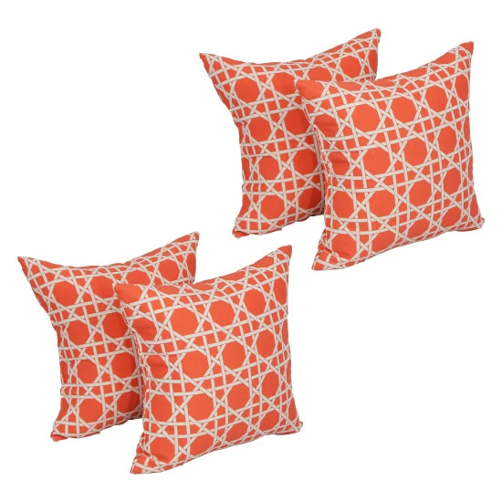 Coupon ๐ Blazing Needles 17-inch Square Polyester Outdoor Throw Pillows (Set Of 4) Kane Coral ๐ฅ