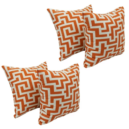Coupon ๐ Blazing Needles 17-inch Square Polyester Outdoor Throw Pillows (Set Of 4) Kane Coral ๐ฅ - Image 2