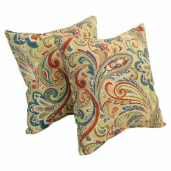 Cheap 👍 Blazing Needles 17-inch Square Polyester Outdoor Throw Pillows (Set Of 2) Casa Cabana 🔥