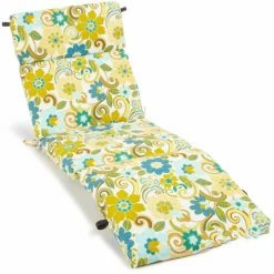 Best Sale 🌟 Blazing Needles 72-inch All-Weather Outdoor Chaise Lounge Cushion Alenia Pompeii 🤩