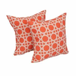 Flash Sale 🌟 Blazing Needles 17-inch Square Polyester Outdoor Throw Pillows (Set Of 2) Keyes Kiwi 😀