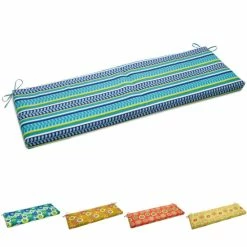 Flash Sale 😀 Blazing Needles 60-inch All-Weather Bench Cushion - 60" X 19" Luxury Azure 💯