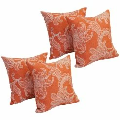 Brand new ✔️ Blazing Needles 17-inch Square Polyester Outdoor Throw Pillows (Set Of 4) Maxfield Leaf 😍