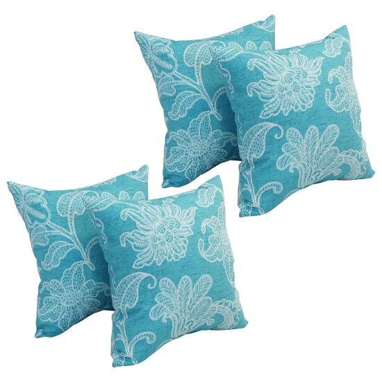 Brand new โ๏ธ Blazing Needles 17-inch Square Polyester Outdoor Throw Pillows (Set Of 4) Maxfield Leaf ๐ - Image 2