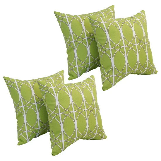 Brand new โ๏ธ Blazing Needles 17-inch Square Polyester Outdoor Throw Pillows (Set Of 4) Maxfield Leaf ๐ - Image 3
