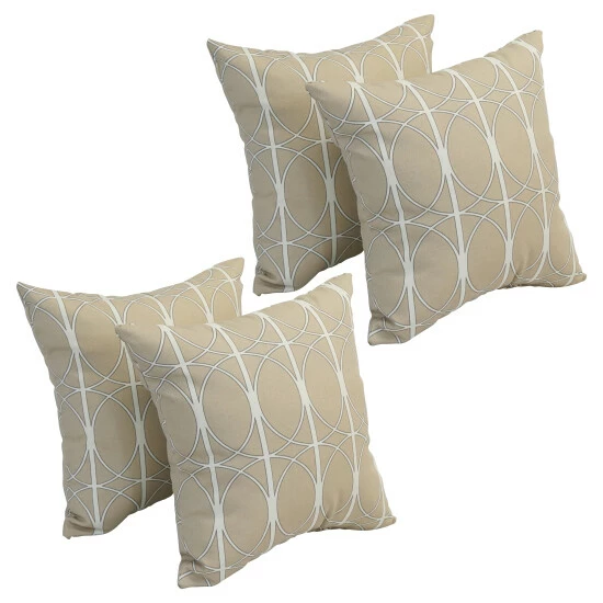 Brand new โ๏ธ Blazing Needles 17-inch Square Polyester Outdoor Throw Pillows (Set Of 4) Maxfield Leaf ๐ - Image 4