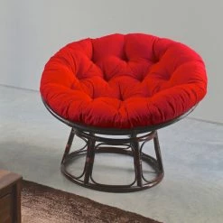 Wholesale ⭐ Blazing Needles 48-inch Solid Twill Papasan Cushion Black ✔️