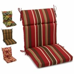Outlet 🎉 Blazing Needles 3-Section Indoor/Outdoor Chair Cushion - 42" X 22" Lyndhurst Raven ✨