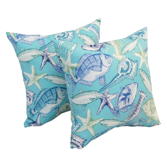 Cheap ๐ฅ Blazing Needles 17-inch Square Polyester Outdoor Throw Pillows (Set Of 2) Keyisle Lagoon โค๏ธ - Image 5