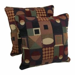 Cheapest 💯 Blazing Needles 25-inch Kaleidoscope Chenille Square Throw Pillows (Set Of 2) 🤩