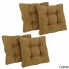 Buy ✔️ Blazing Needles 19-inch Square Microsuede Chair Cushion (Set Of 4) - 19 X 19 Saddle Brown 🎉