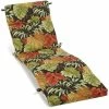 Buy ✔️ Blazing Needles All-Weather Outdoor Chaise Lounge Cushion - 20 X 20 Tropique Raven 💯