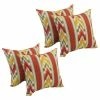 Wholesale 🔔 Blazing Needles 17-inch Square Polyester Outdoor Throw Pillows (Set Of 4) Libella Sangri 🥰