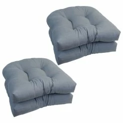 Cheap 🛒 Blazing Needles 19-inch U-Shaped Dining Chair Cushions (Set Of 4) Davinci Sterling ⭐