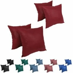 Outlet 👏 Blazing Needles Chintz Knife-edge Throw Pillows (Set Of 4) Salmon ⭐