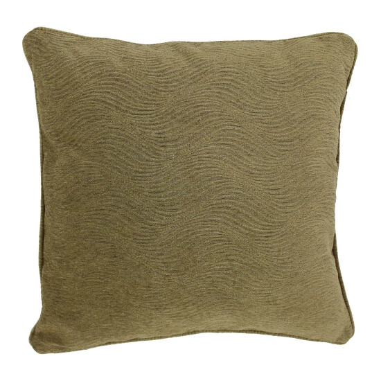 Discount π Blazing Needles 25-inch 'Champagne' Jacquard Chenille Square Throw Pillow With Insert π