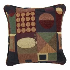 New 😍 Blazing Needles 18-inch 'Kaleidoscope' Jacquard Chenille Square Throw Pillow With Insert 🤩