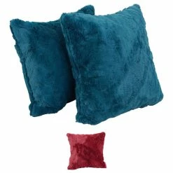 Promo 🔔 Blazing Needles 17-inch Square Synthetic Fur Throw Pillows (Set Of 2) Naples Cranbe 🛒