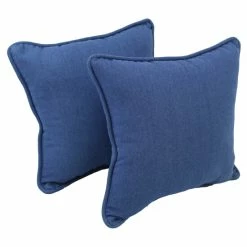 Flash Sale ✔️ Blazing Needles 18-inch Corded Blue Denim Throw Pillows (Set Of 2) 🔥