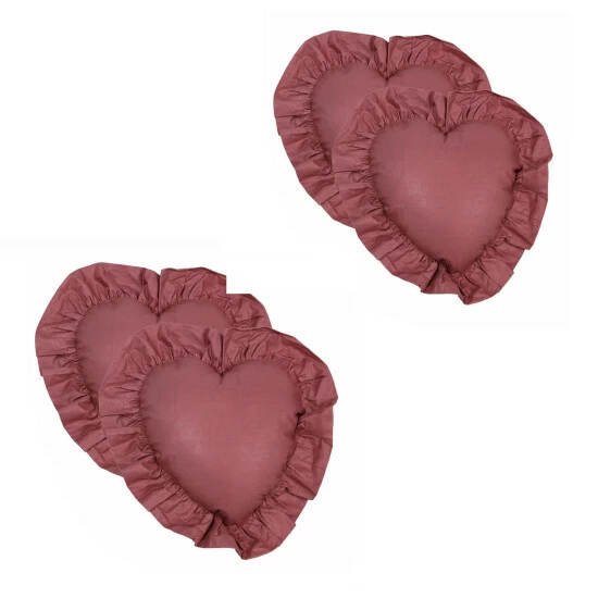 Best Pirce ๐ฏ Blazing Needles Chintz 12-inch Heart Throw Pillow (Set Of 4) Pink ๐ - Image 4