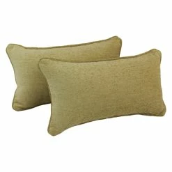 Buy ⌛ Blazing Needles Corded Macaroon Jacquard Chenille Rectangular Throw Pillows (Set Of 2) ⌛