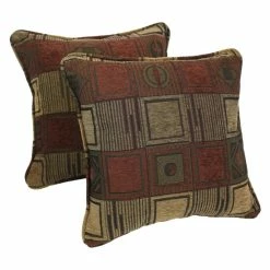 Wholesale 😍 Blazing Needles 18-inch Manhattan Chenille Square Throw Pillows (Set Of 2) ⌛