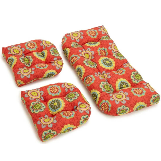Best Sale ๐ Blazing Needles 3-Piece Settee Cushion Set (Set Of 3) Farrington Grenadine โ๏ธ