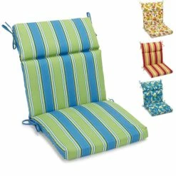 Coupon ✨ Blazing Needles 3-section Indoor/Outdoor Chair Cushion Skyworks Multi 🥰