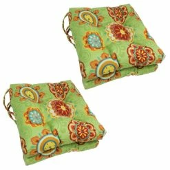 Hot Sale 🛒 Blazing Needles Indoor/ Outdoor Chair Cushions (Set Of 4) - 16" X 16" Luxury Azure 🌟