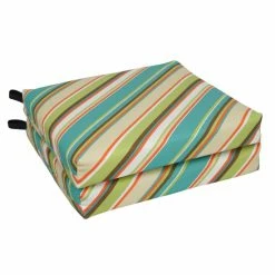 Best Sale 🔥 Blazing Needles 20-inch By 19-inch Patterned Outdoor Chair Cushions (Set Of 2) - 20 X 19 💯