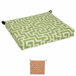 Coupon 😍 Blazing Needles 20-inch By 19-inch Patterned Outdoor Chair Cushion - 20 X 19 Keyes Kiwi 😀