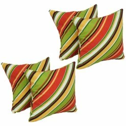 Cheap 🤩 Blazing Needles 17-inch Square Polyester Outdoor Throw Pillows (Set Of 4) Browning Garden 😍