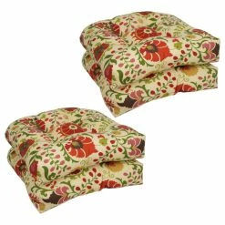 New 🥰 Blazing Needles 19-inch U-Shaped Dining Chair Cushions (Set Of 4) Dejana Starling 🔔