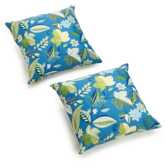 Hot Sale ๐งจ Blazing Needles 18-inch All-Weather Throw Pillow (Set Of 2) Skyworks Caribbean โญ