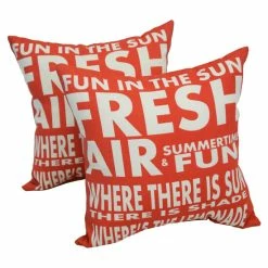 Best deal 🎁 Blazing Needles Solarium Fun In The Sun 18-inch Indoor/Outdoor Throw Pillows (Set Of 4) 😉