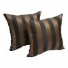 Best Pirce 👏 Blazing Needles Chocolate Stripe 17-inch Indoor/Outdoor Throw Pillow (Set Of 2) ⭐