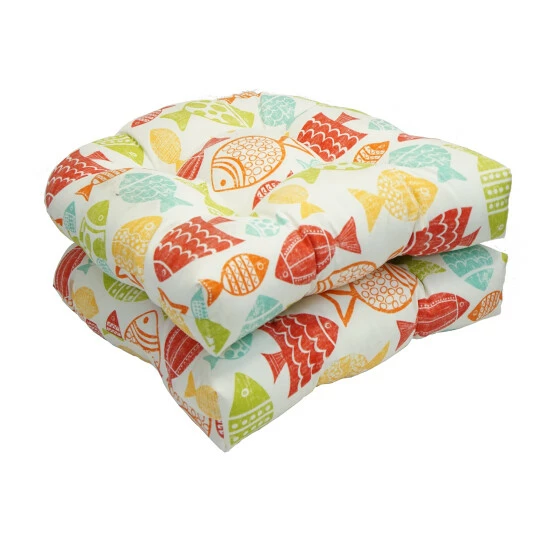 Best deal ๐งจ Blazing Needles Solarium Shades Of Breeze 19-inch U-shape Chair Cushion (Set Of 4) โ๏ธ Summer Fun Citrus ๐ - Image 3