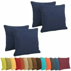 Budget 🎉 Blazing Needles 18-inch Accent Throw Pillows (Set Of 4) Aqua Blue 🎁