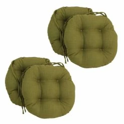 Best Sale 🌟 Blazing Needles 16-inch Round Indoor/Outdoor Chair Cushions (Set Of 4) - 16 X 16 Paprika ✔️
