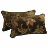 Top 10 🎁 Blazing Needles 18-inch Corded Patterned Jacquard Chenille Lumbar Throw Pillows (Set Of 2) Brown Floral 🌟
