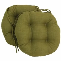 Hot Sale 🔥 Blazing Needles 16-inch Round Indoor/Outdoor Chair Cushions (Set Of 2) Wheat 😀