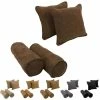 Deals 🧨 Blazing Needles Microsuede Throw Pillows Set (Set Of 4) Java 🔥