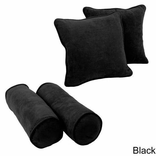 Deals ๐งจ Blazing Needles Microsuede Throw Pillows Set (Set Of 4) Java ๐ฅ - Image 7